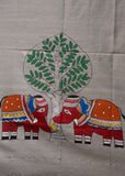 Madhubani Elephant Dupatta