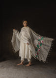 'Cow Lotus Trail' Chanderi Dupatta