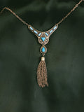 Metallic Blue Stone Neckpiece