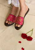 Gulabi Bagh Kadhai' Slip Ons