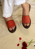 Laal Banarasi' Slip Ons