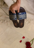 Royal Blue Jacquard' Slip Ons