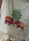 Madhubani Elephant Dupatta